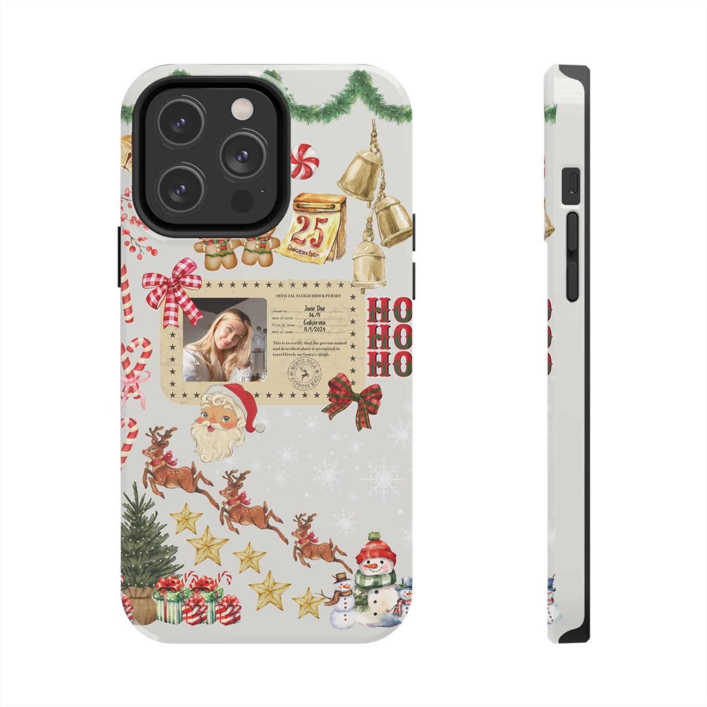 Personalized Santa Sleigh Rider Phone Case