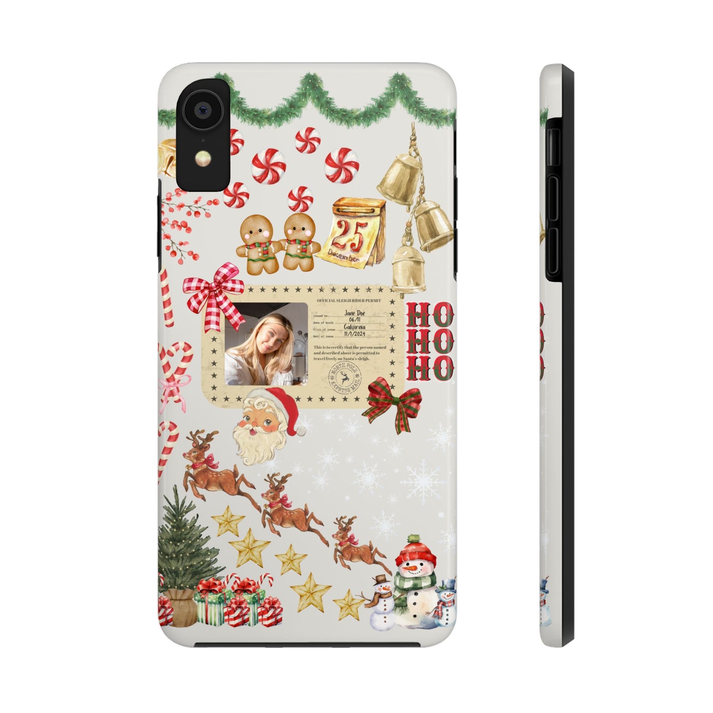 Personalized Santa Sleigh Rider Phone Case