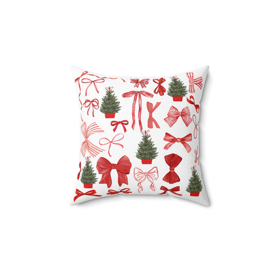 Coquette Christmas Square Pillow