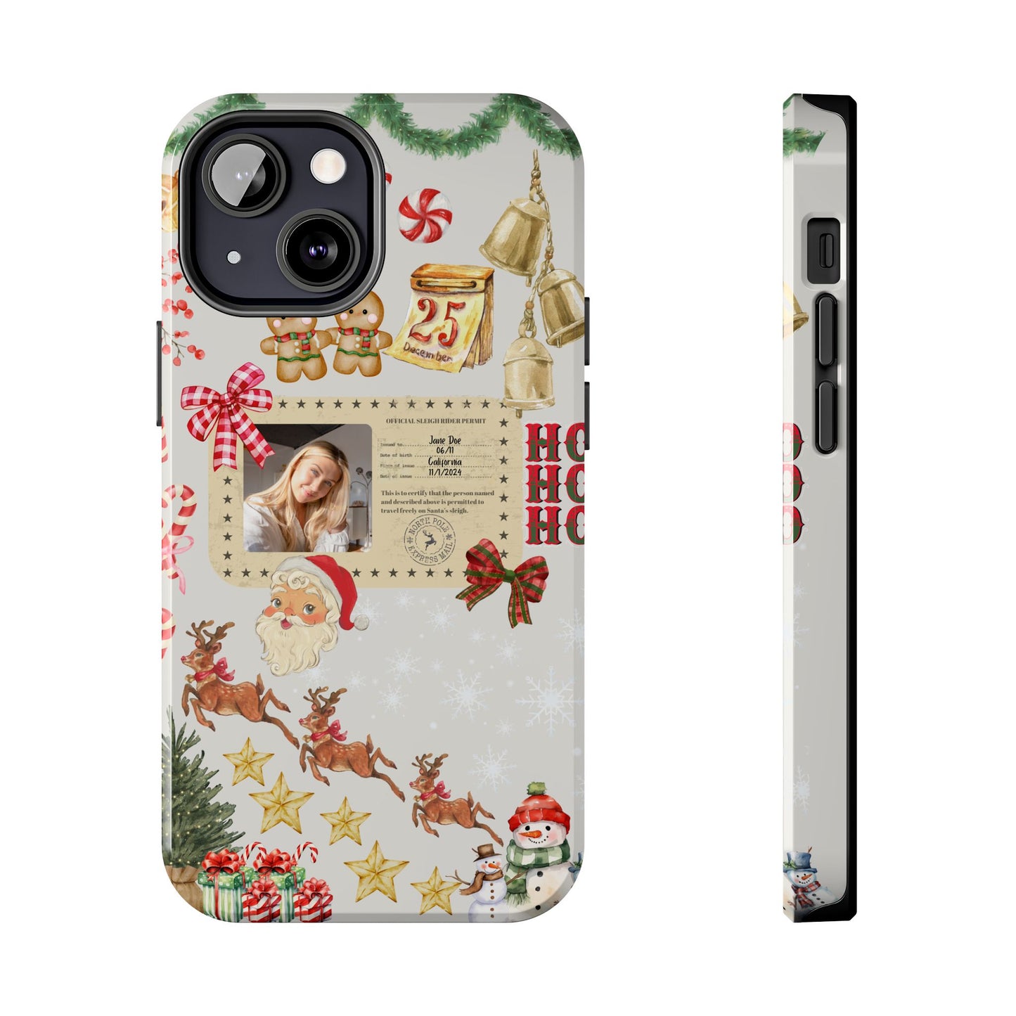 Personalized Santa Sleigh Rider Phone Case