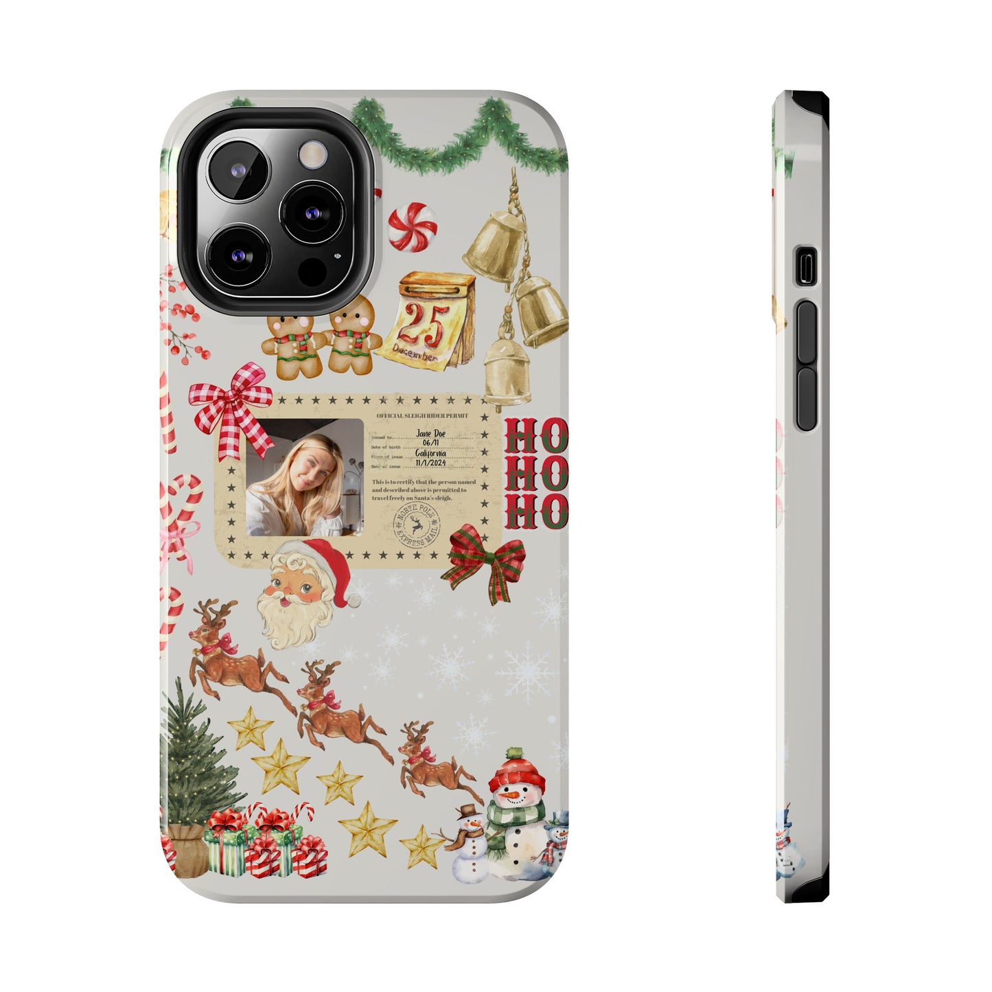 Personalized Santa Sleigh Rider Phone Case