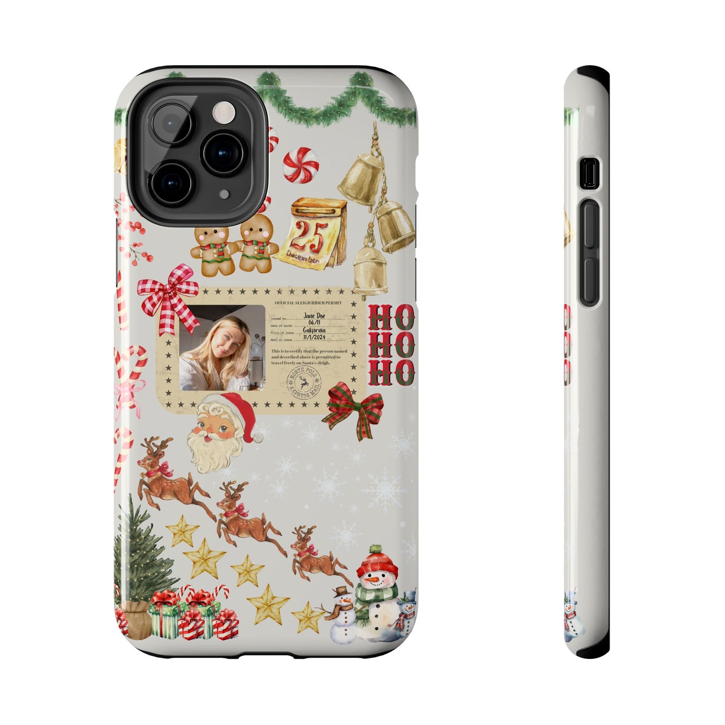 Personalized Santa Sleigh Rider Phone Case