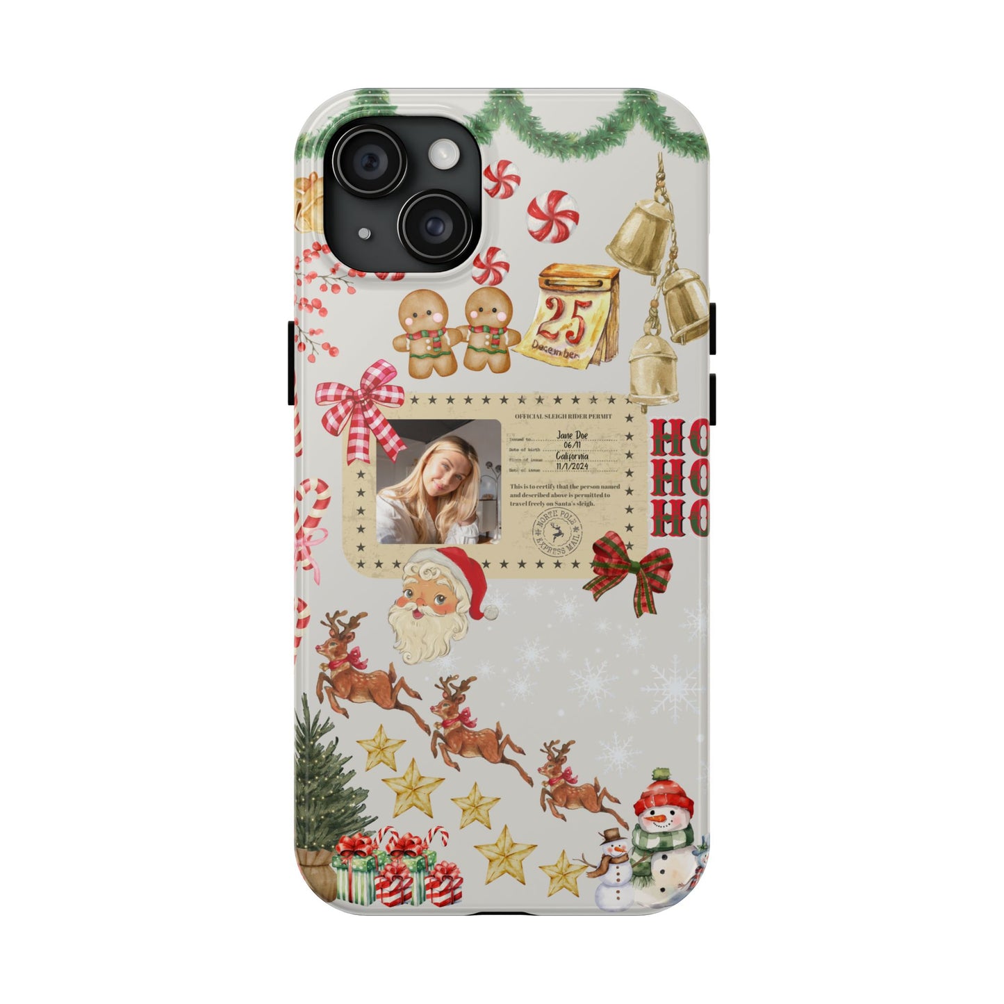 Personalized Santa Sleigh Rider Phone Case