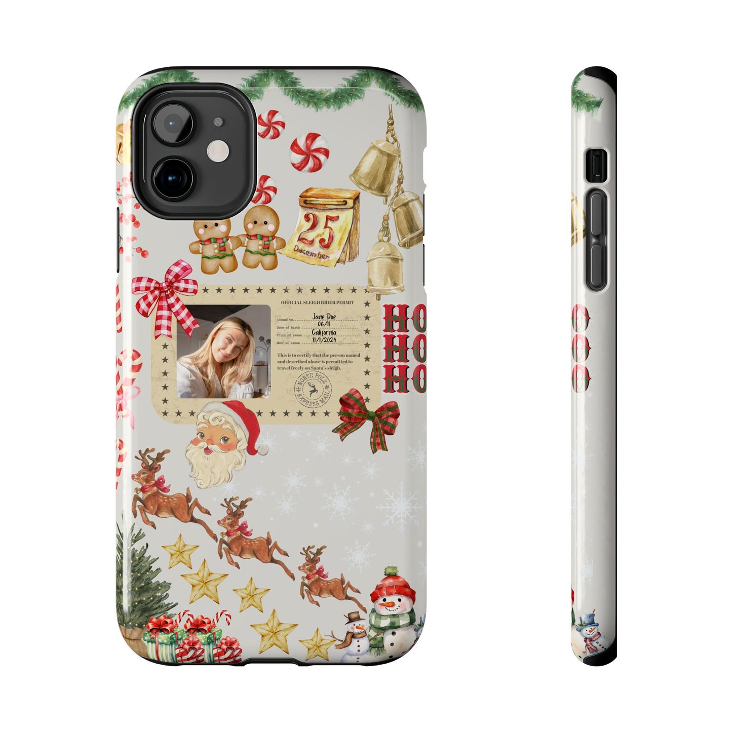 Personalized Santa Sleigh Rider Phone Case