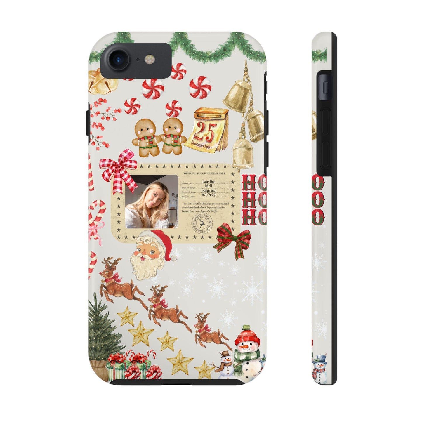 Personalized Santa Sleigh Rider Phone Case