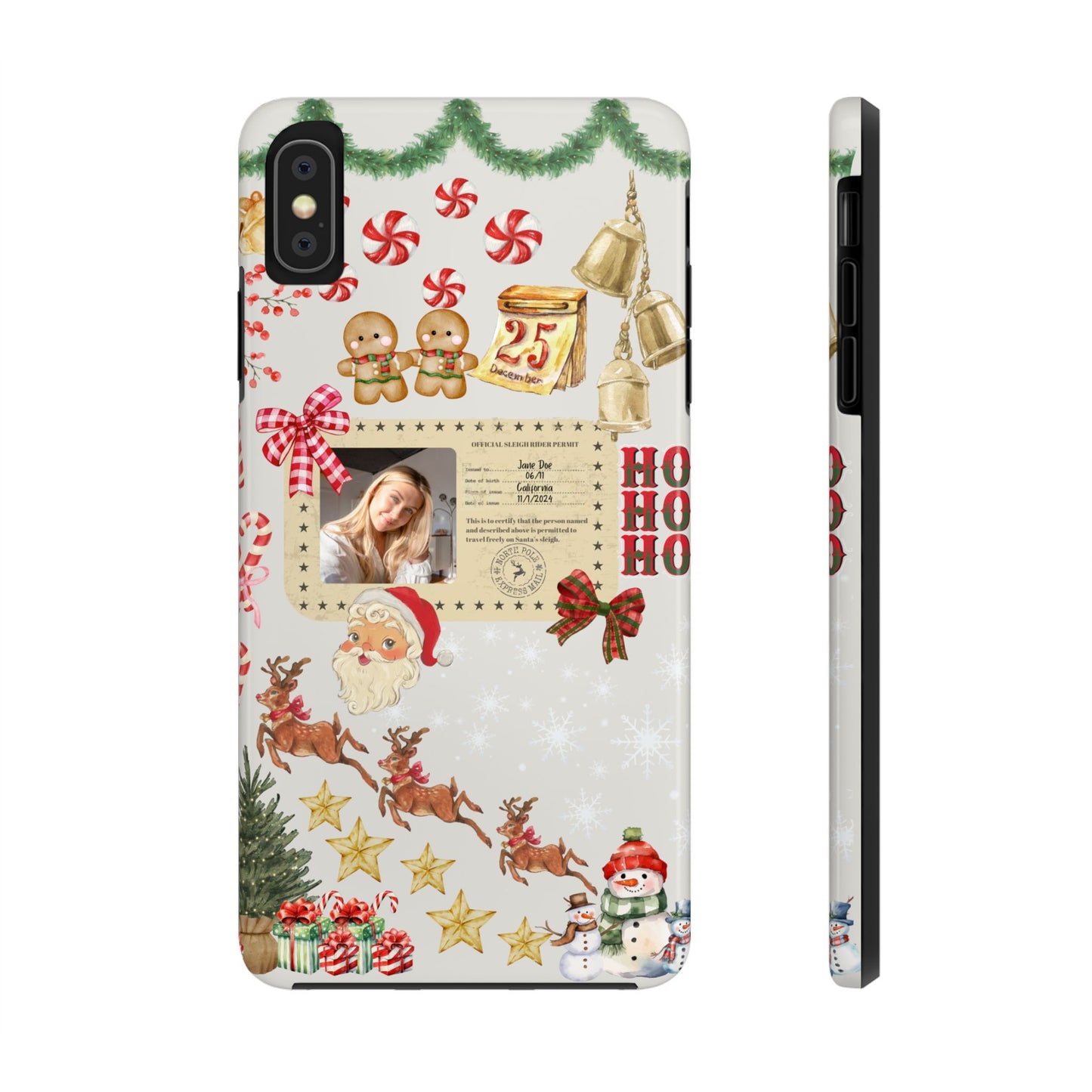 Personalized Santa Sleigh Rider Phone Case