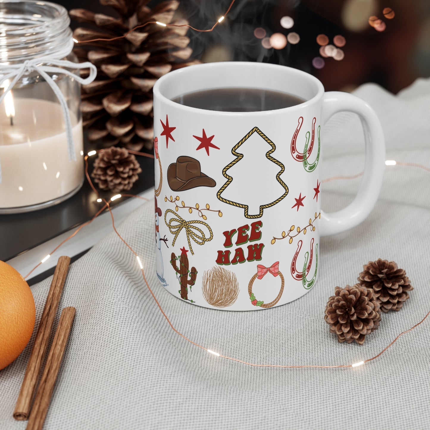 Western Christmas Mug