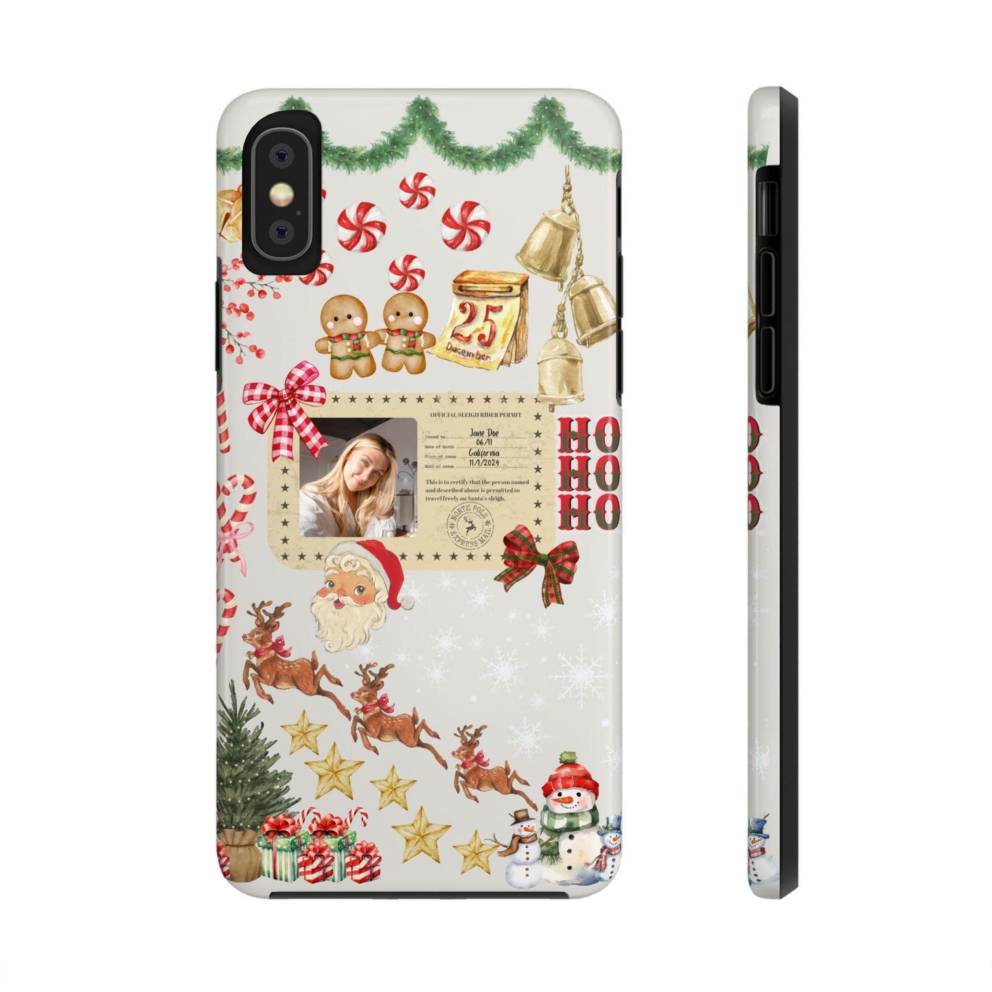 Personalized Santa Sleigh Rider Phone Case