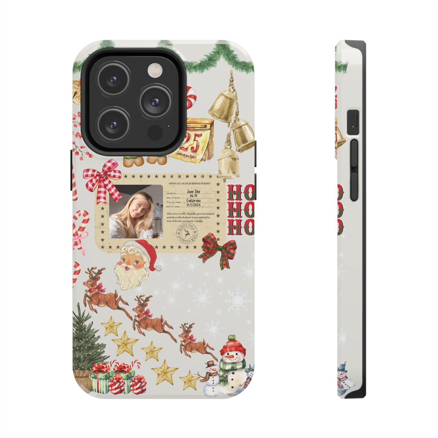 Personalized Santa Sleigh Rider Phone Case