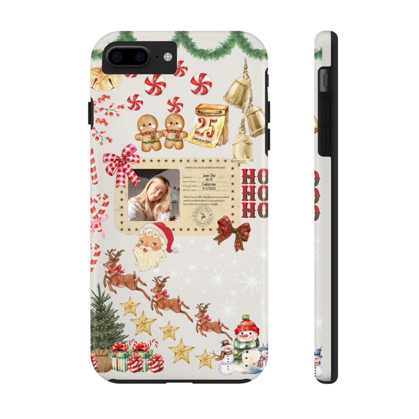 Personalized Santa Sleigh Rider Phone Case