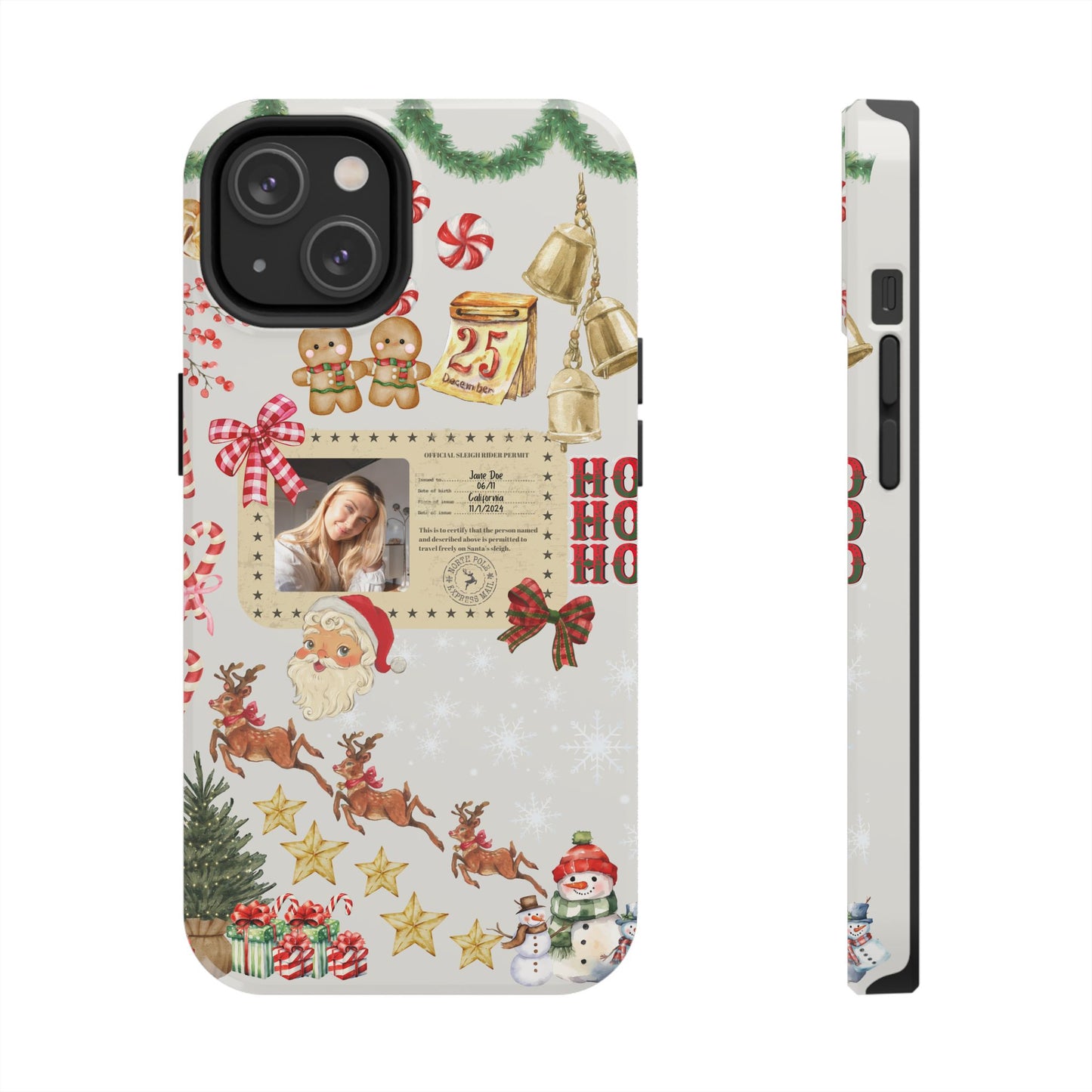 Personalized Santa Sleigh Rider Phone Case