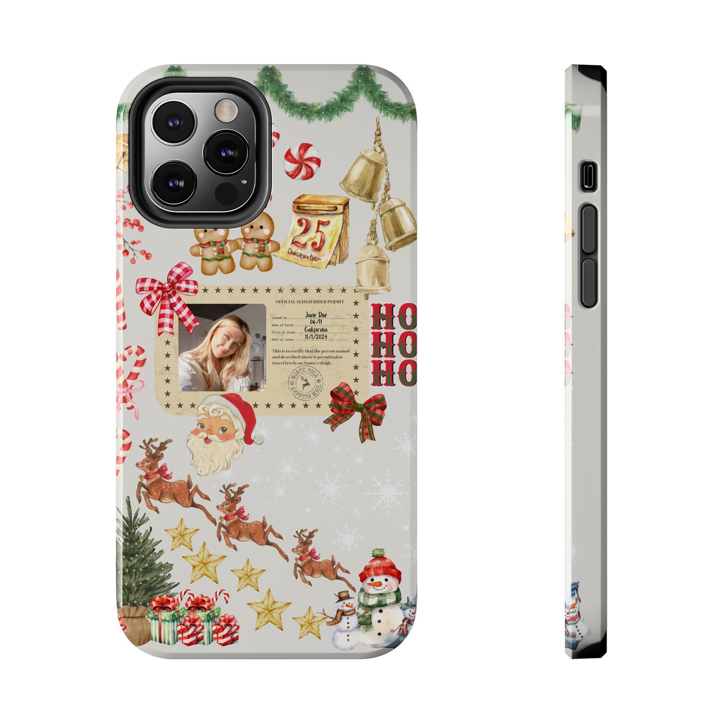 Personalized Santa Sleigh Rider Phone Case