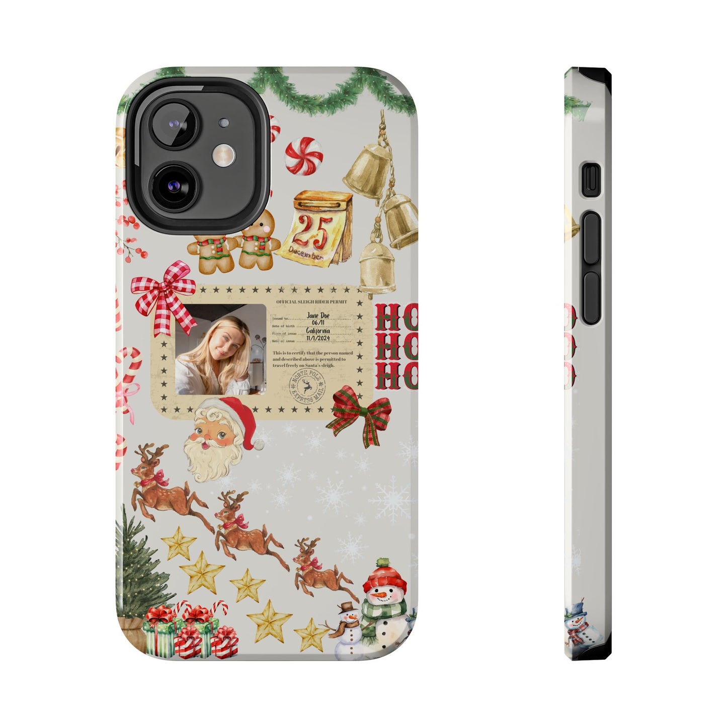 Personalized Santa Sleigh Rider Phone Case